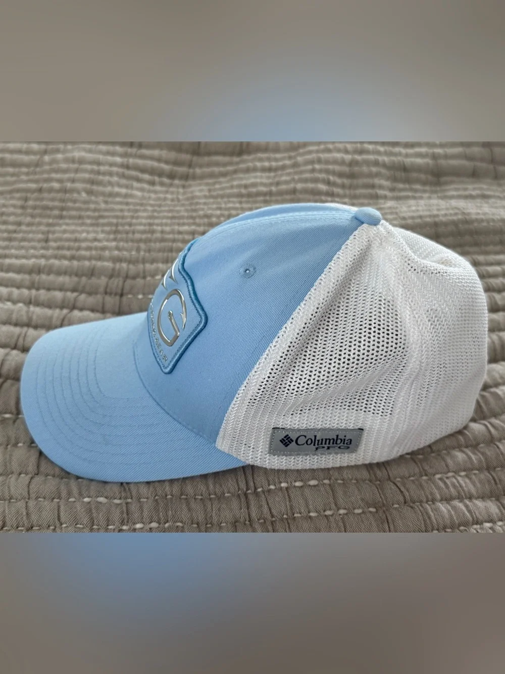 PFG Performance Fishing Gear by Columbia Light Blue Trucker Hat L/XL
